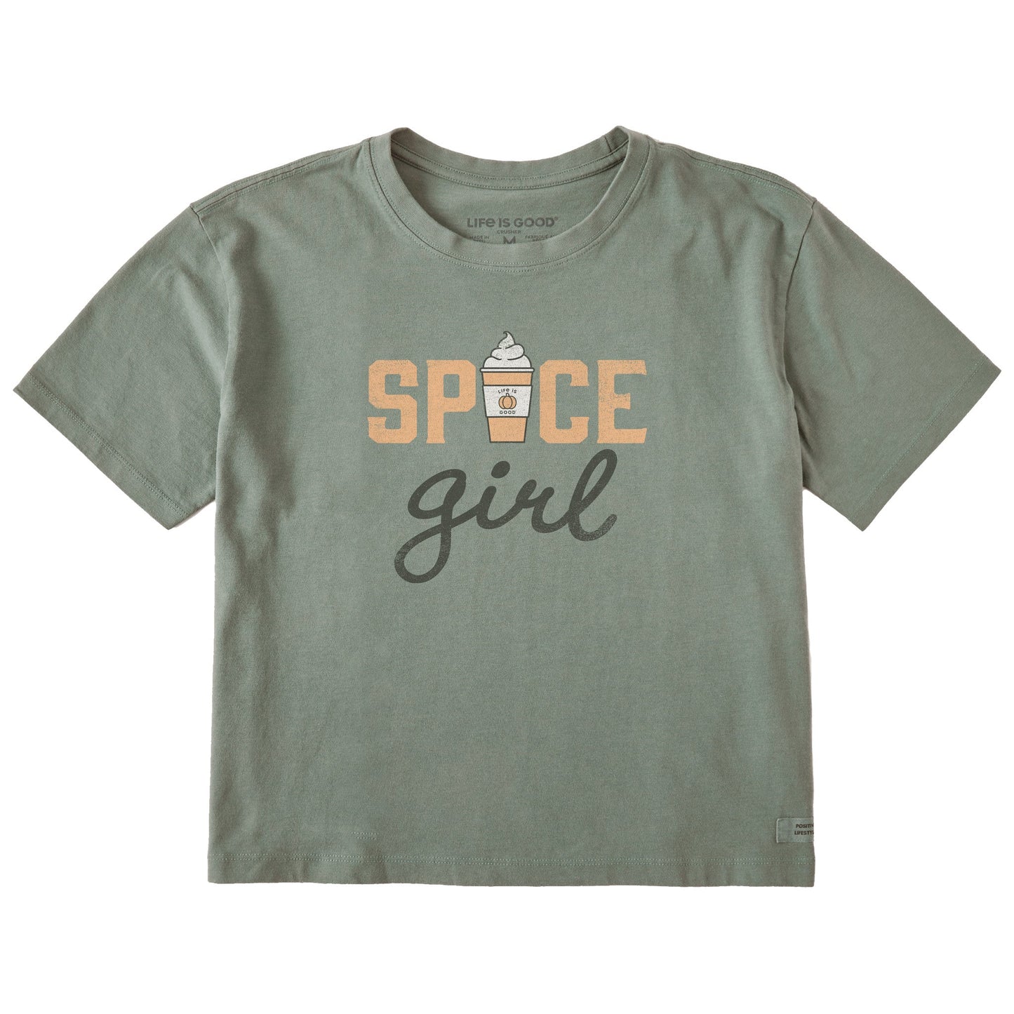 Women's Spice Girl Short Sleeve Crusher Boxy Tee