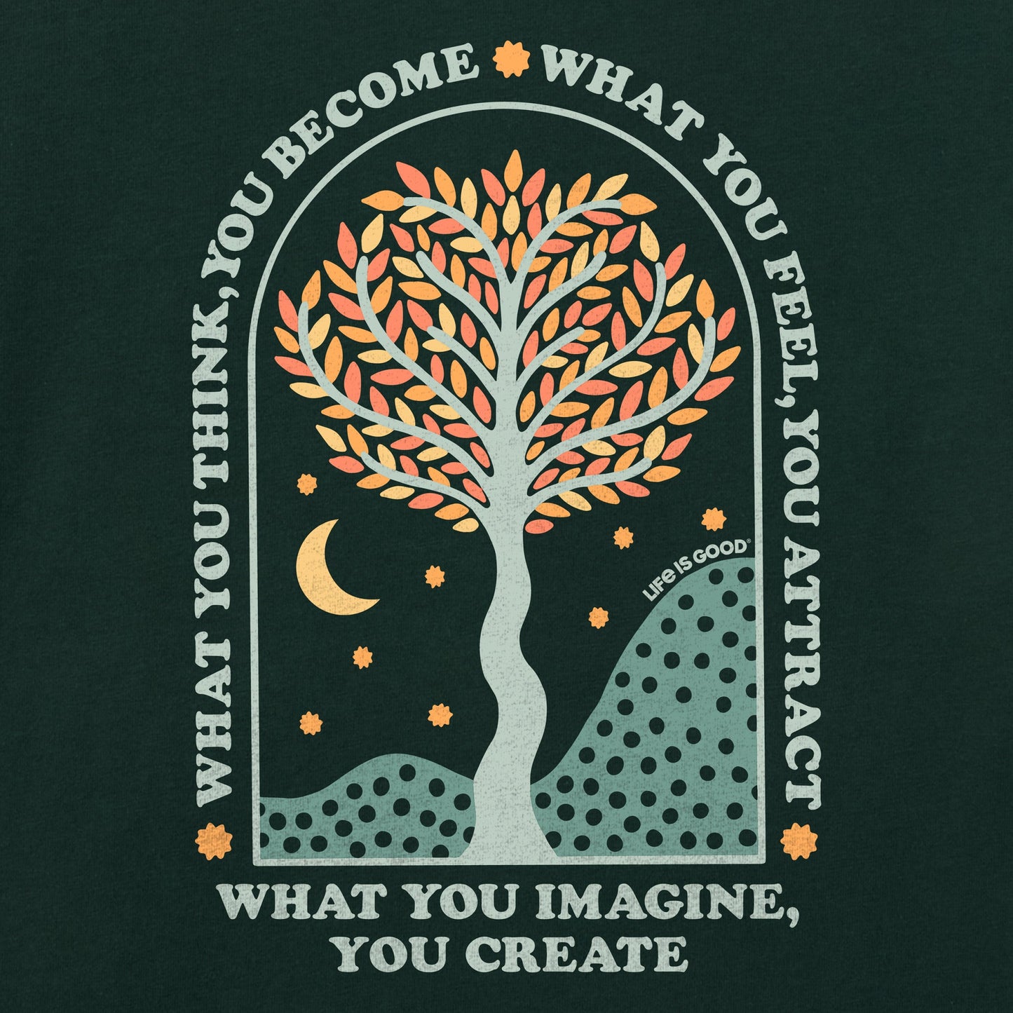 Women's What you Imagine, You Create Tree Long Sleeve Crusher Tee