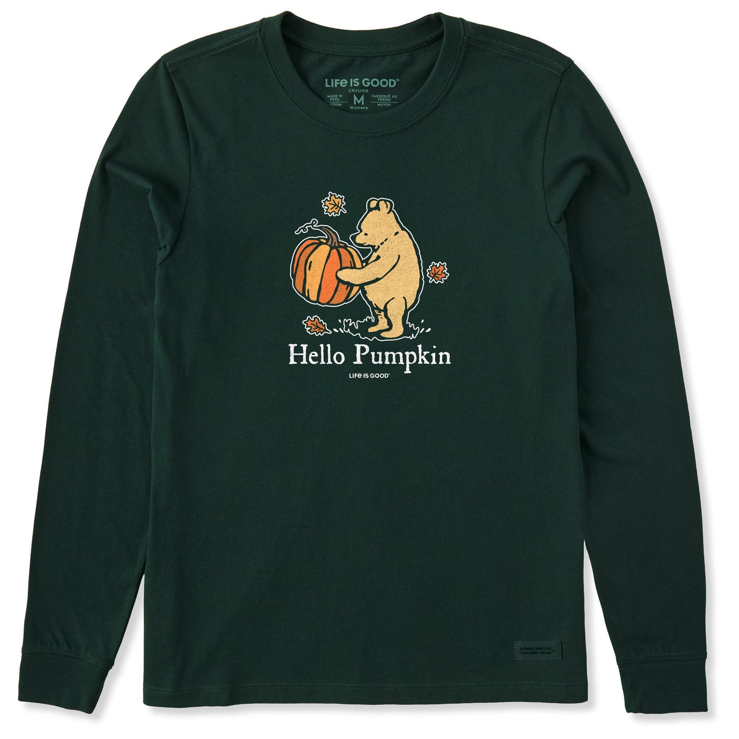 Women's Winnie Hello Pumpkin Long Sleeve Crusher Tee
