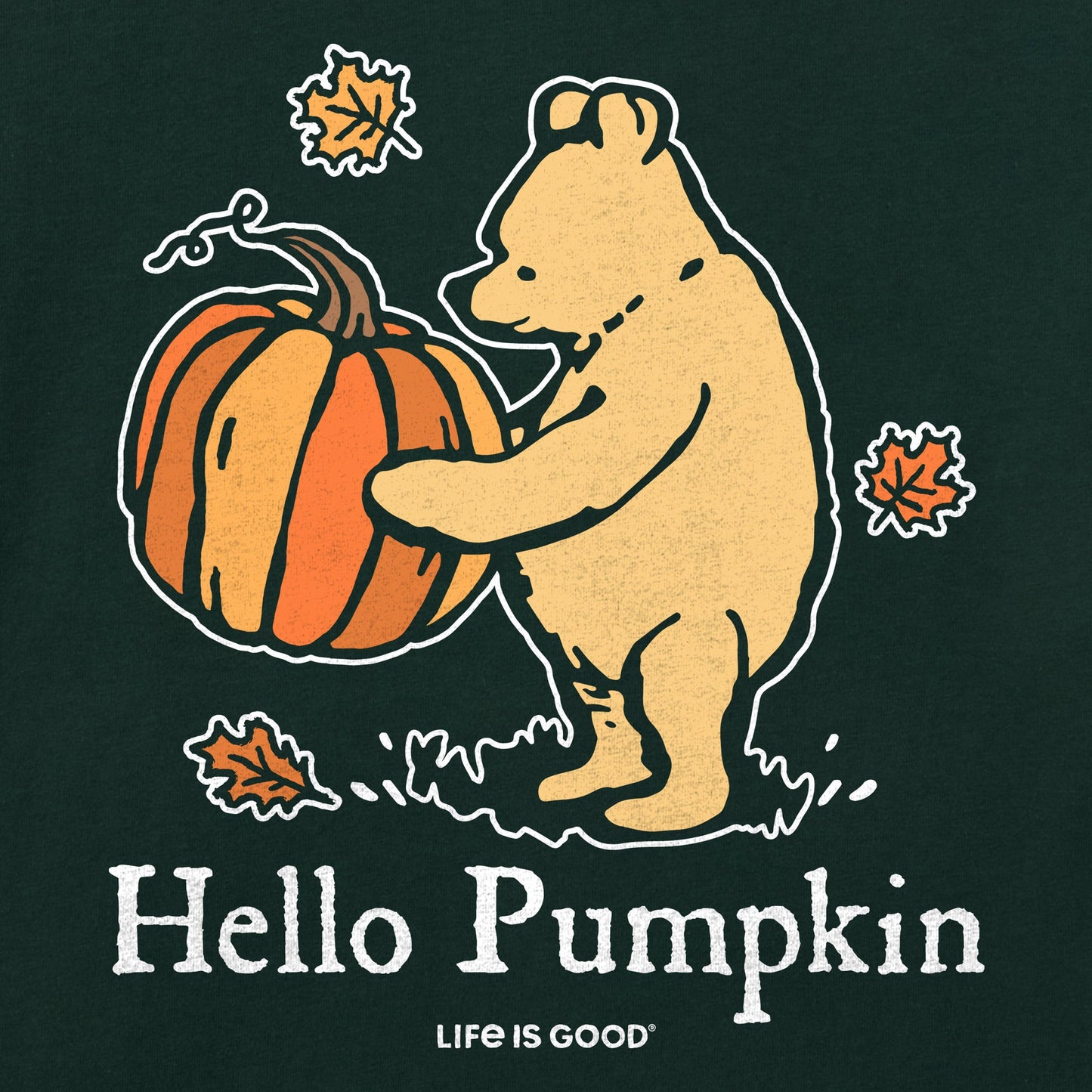 Women's Winnie Hello Pumpkin Long Sleeve Crusher Tee