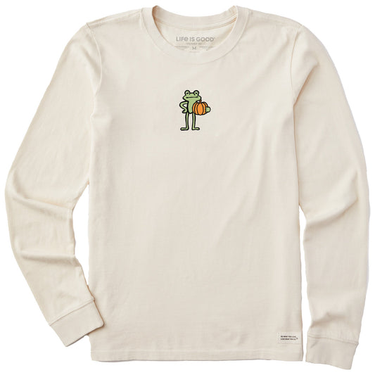 Women's Froggy Pumpkin Mini Long Sleeve Crusher Tee