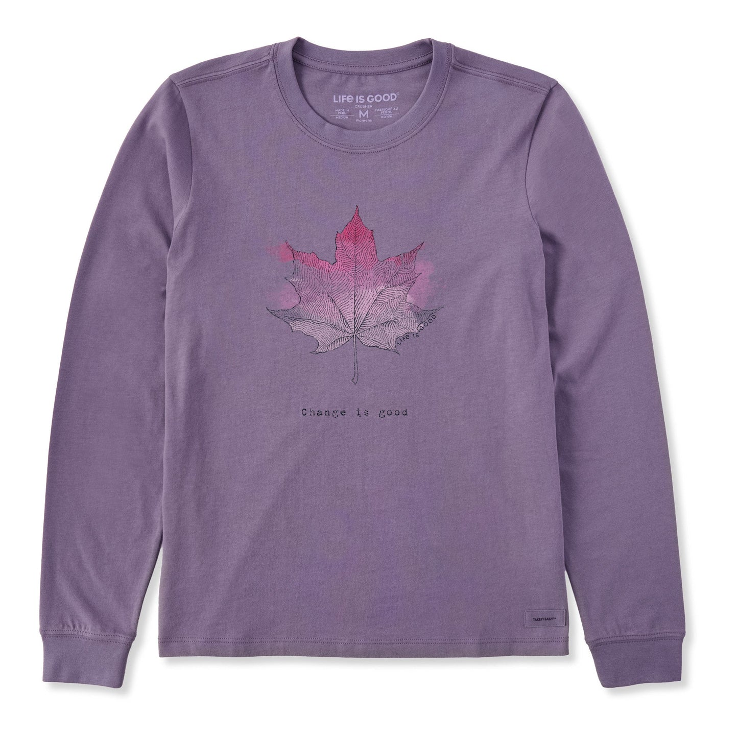 Women's Change Leaf Engraved Long Sleeve Crusher Tee