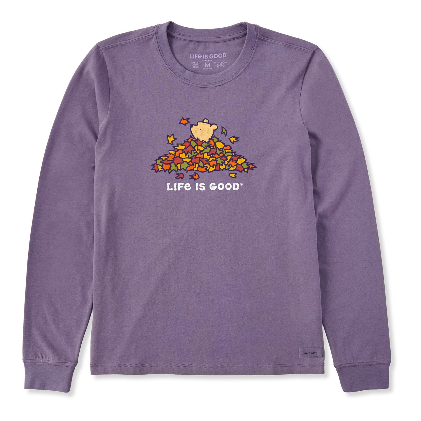 Women's Winnie Leaf Pile Long Sleeve Crusher Tee