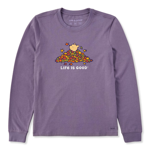 Women's Winnie Leaf Pile Long Sleeve Crusher Tee