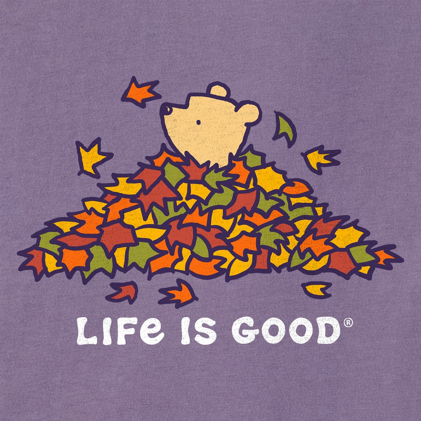 Women's Winnie Leaf Pile Long Sleeve Crusher Tee