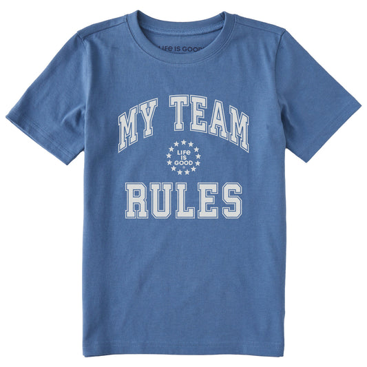 Kids My Team Rules Short Sleeve Crusher Tee