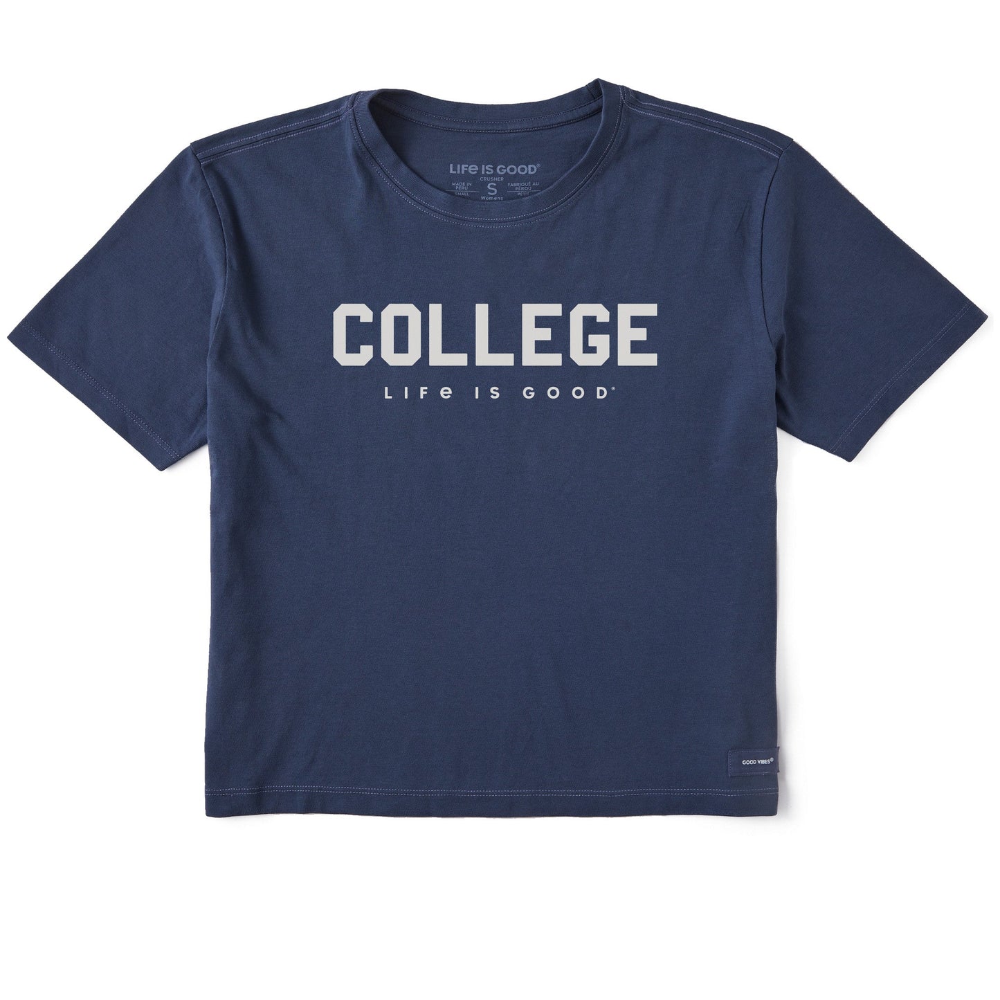 Women's College Short Sleeve Crusher Boxy Tee
