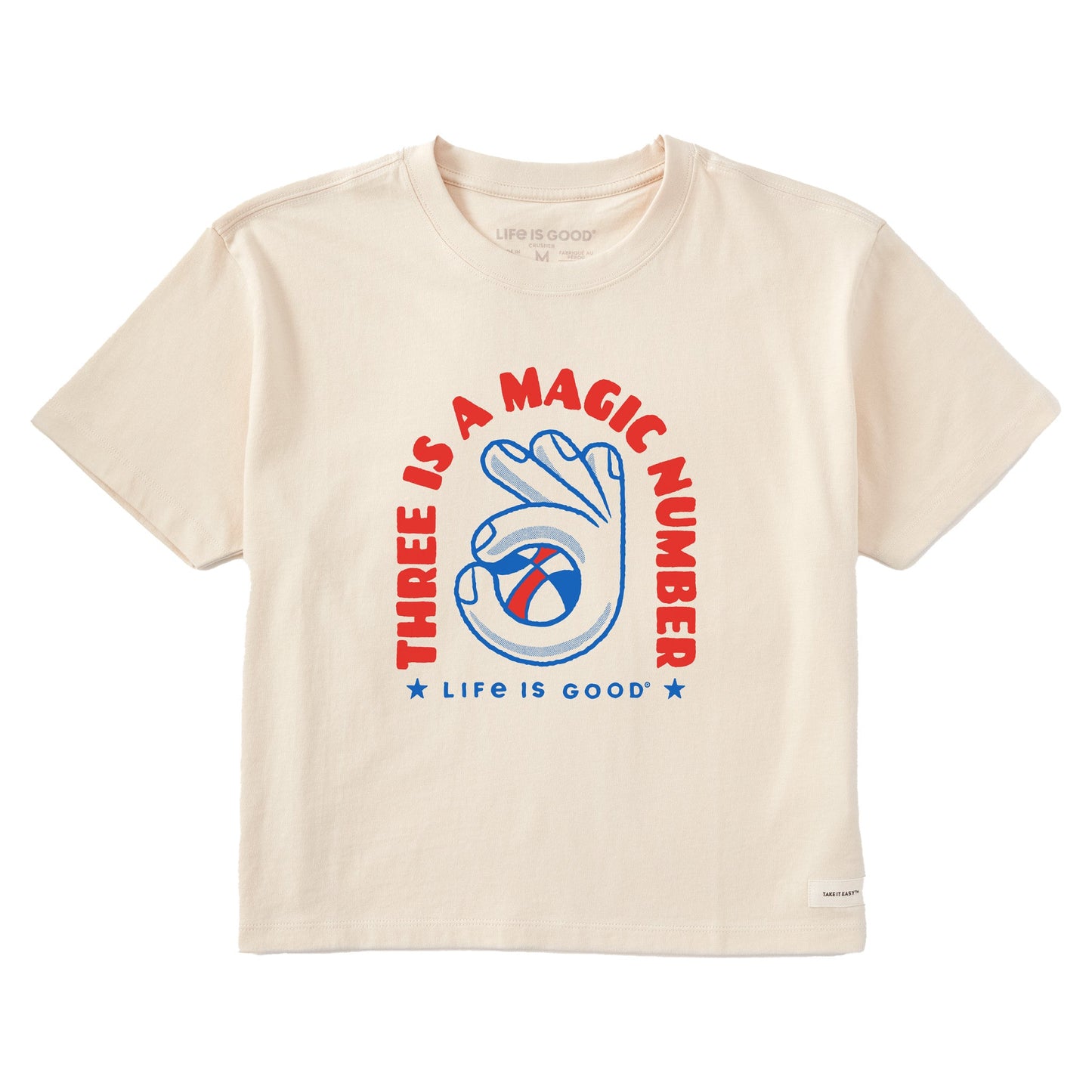 Women's Three is a Magic Number Short Sleeve Crusher Boxy Tee