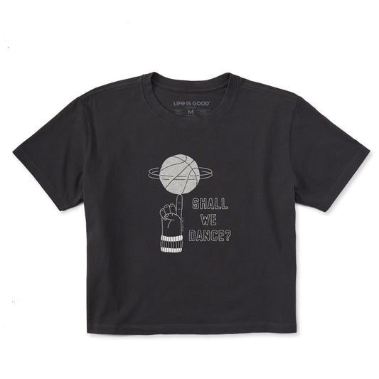 Women's Shall We Dance Short Sleeve Crusher Boxy Tee