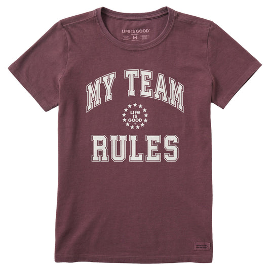 Women's My Team Rules Short Sleeve Crusher Tee
