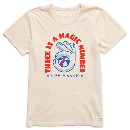 Women's Three is a Magic Number Short Sleeve Crusher Tee