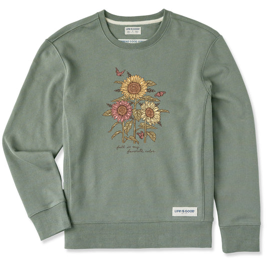 Women's Fall is my Favorite Sunflowers Simply True Fleece Crew