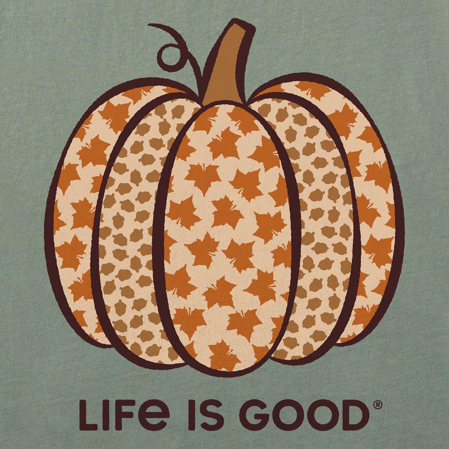 Women's Fall Pattern Pumpkin Simply True Fleece Crew