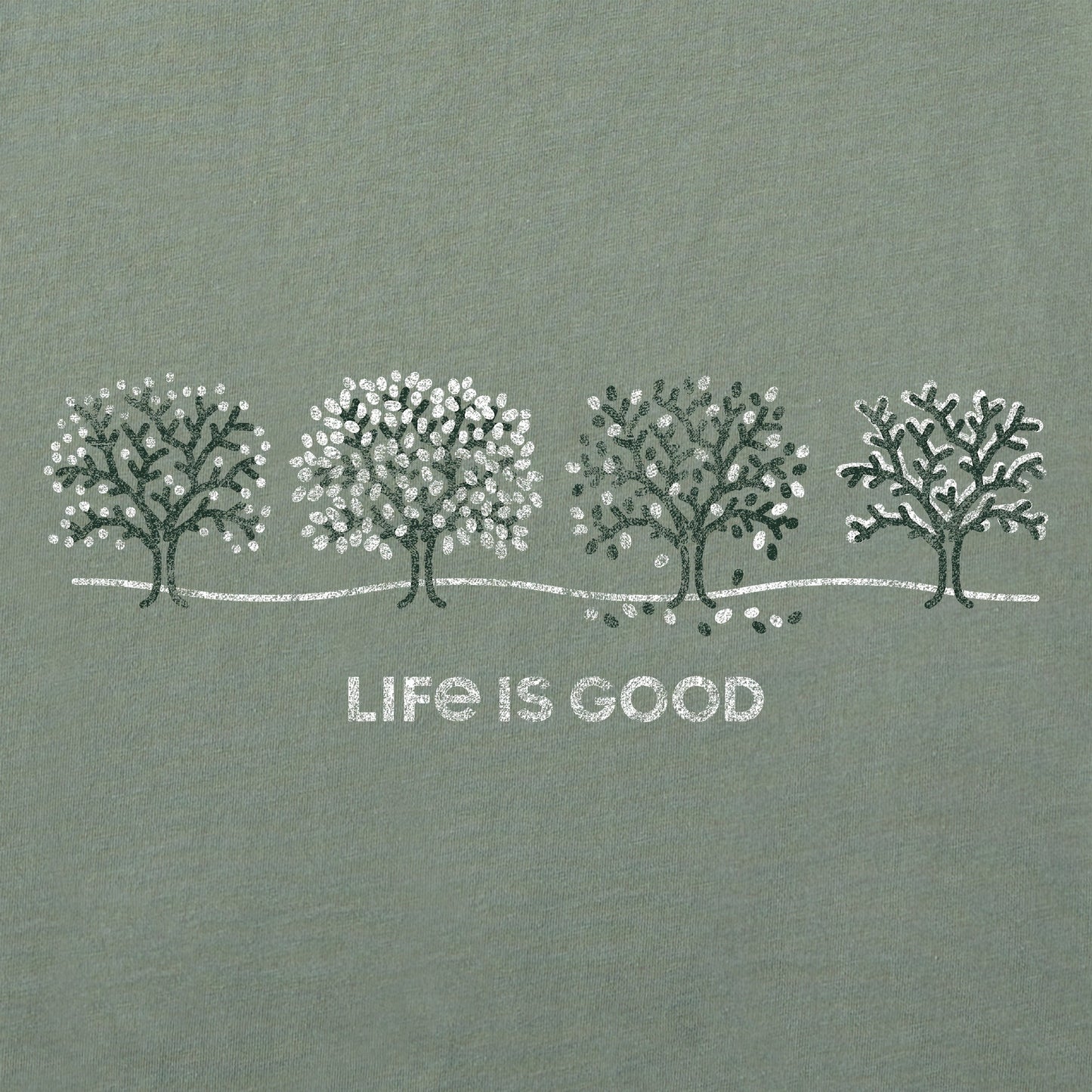 Women's Four Seasons Trees Short Sleeve Crusher Vee