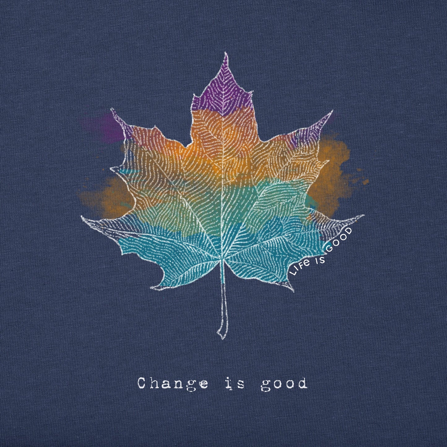 Women's Change Leaf Engraved Short Sleeve Crusher Vee