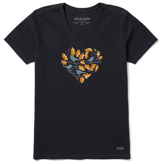 Women's Three Fall Birds Short Sleeve Crusher Vee