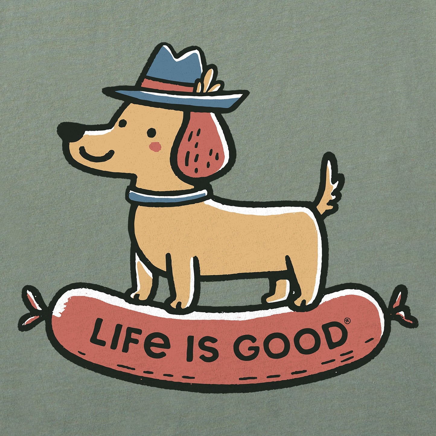 Women's Wiener Dog Short Sleeve Crusher Vee