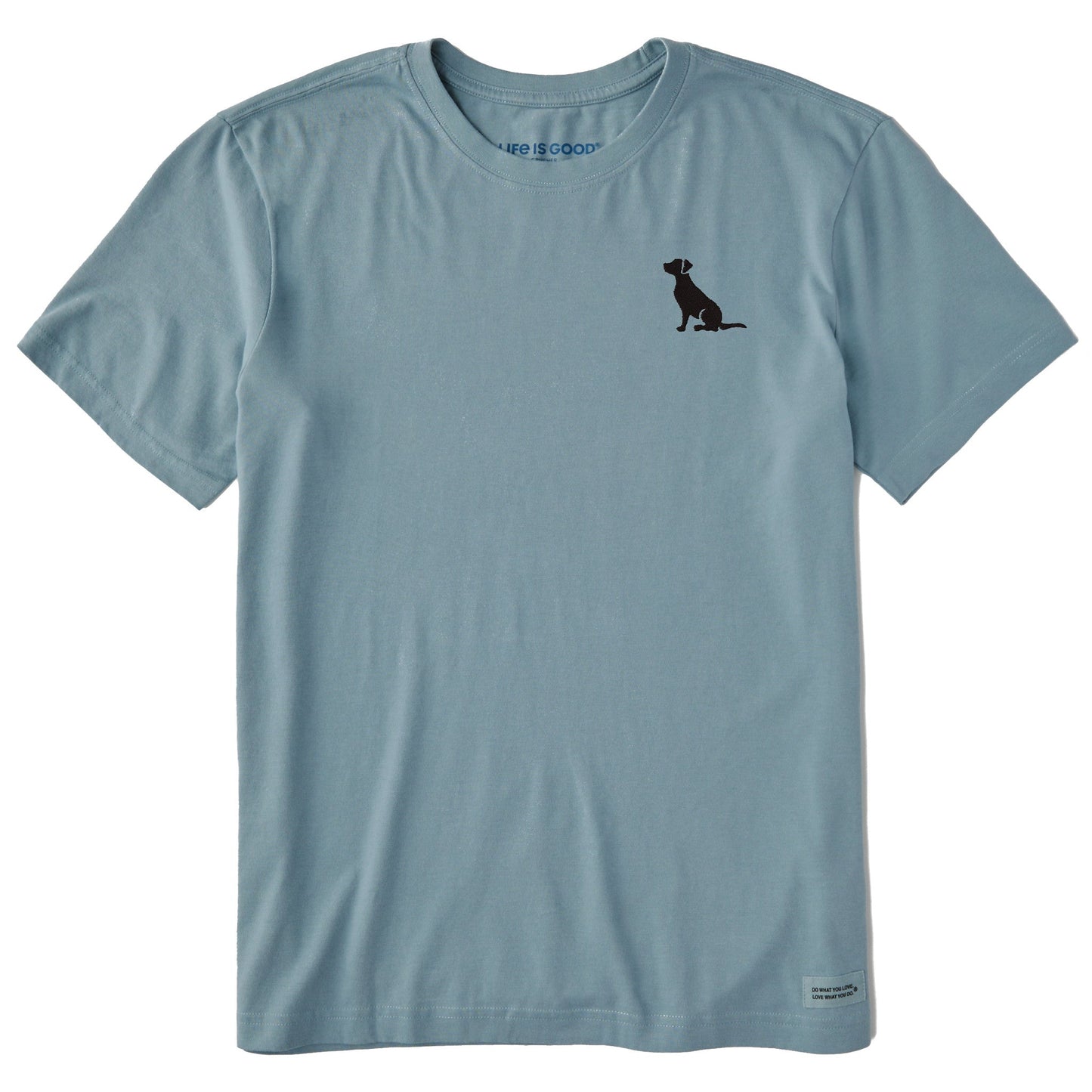 Men's Embroidered Sitting Dog Short Sleeve Crusher Tee