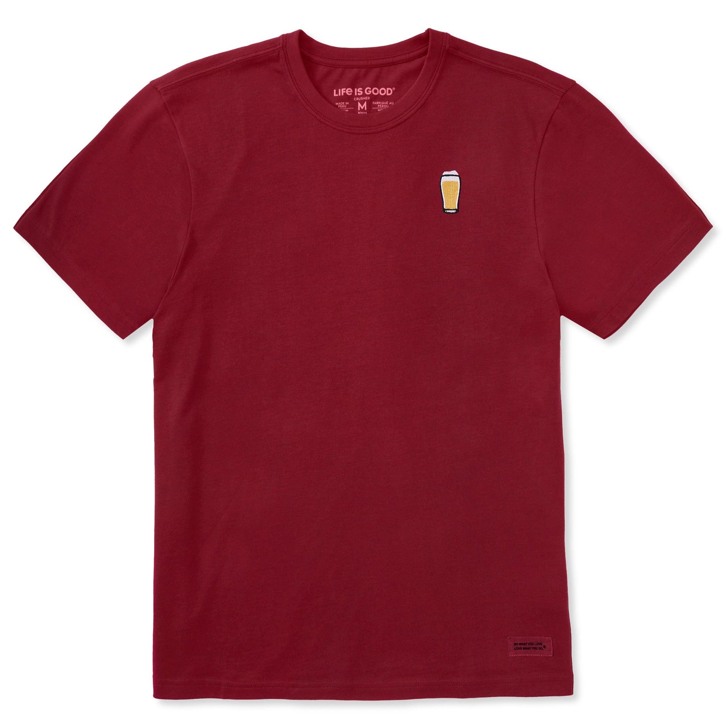 Men's Embroidered Pint Glass Short Sleeve Crusher Tee