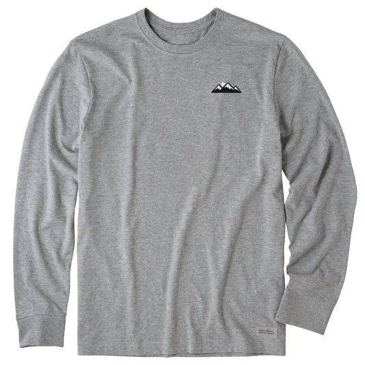 Men's Embroidered Mountains Long Sleeve Crusher Tee
