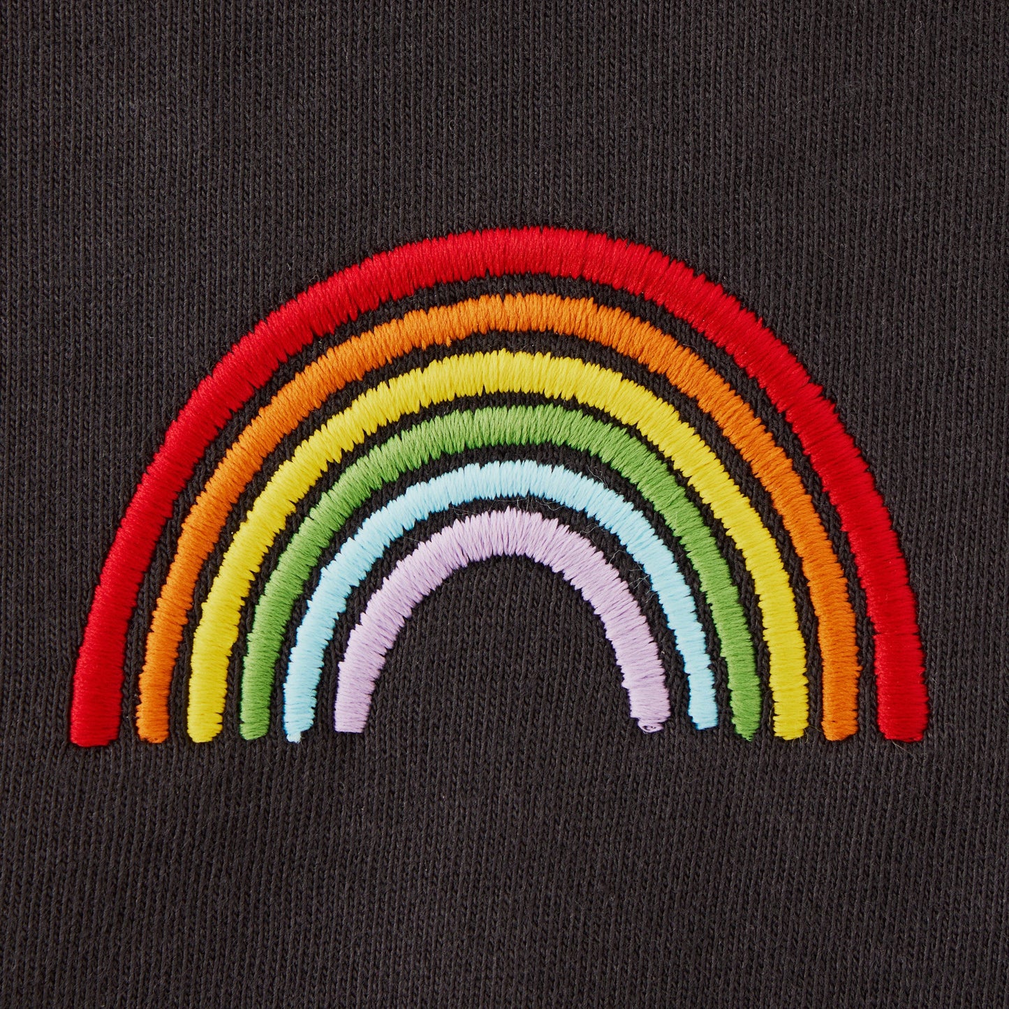 Women's Embroidered Rainbow Short Sleeve Crusher Boxy Tee