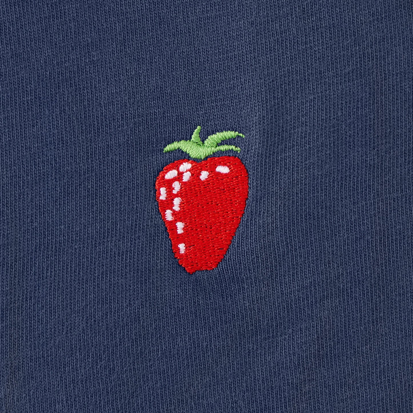 Women's Embroidered Strawberry Long Sleeve Crusher Tee
