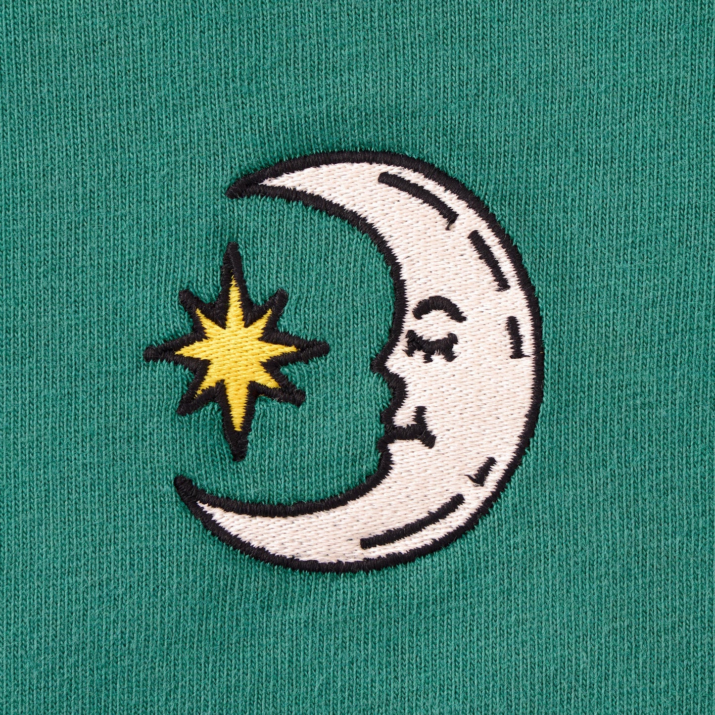 Women's Embroidered Moon and Star Short Sleeve Crusher Tee