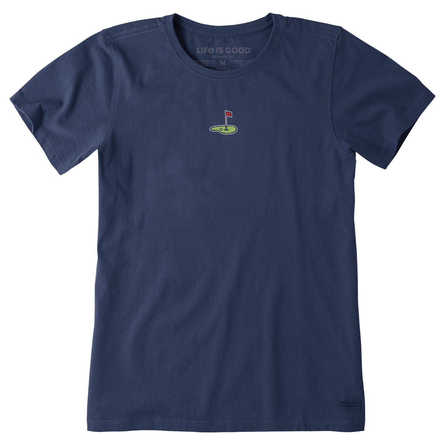 Women's Embroidered Golf Flag Short Sleeve Crusher Tee