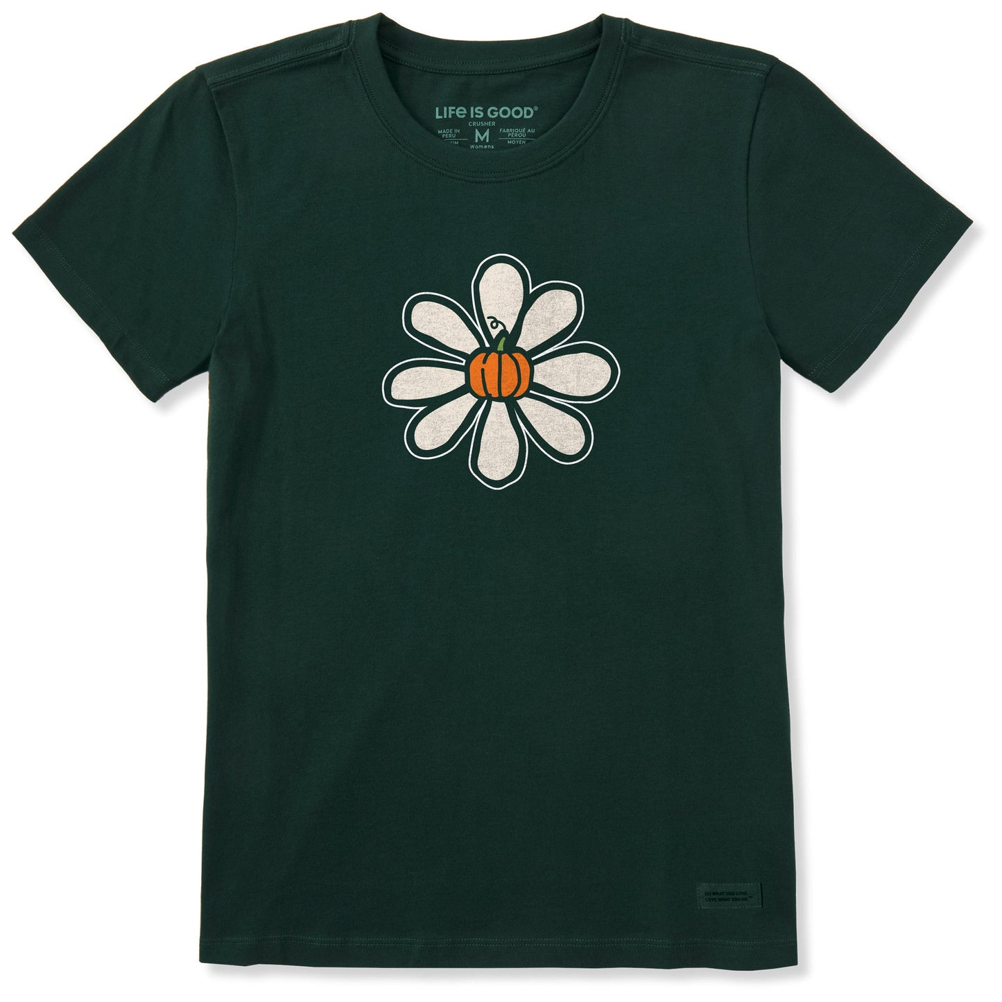 Women's Pumpkin Daisy Short Sleeve Crusher Tee