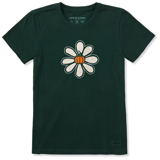 Women's Pumpkin Daisy Short Sleeve Crusher Tee