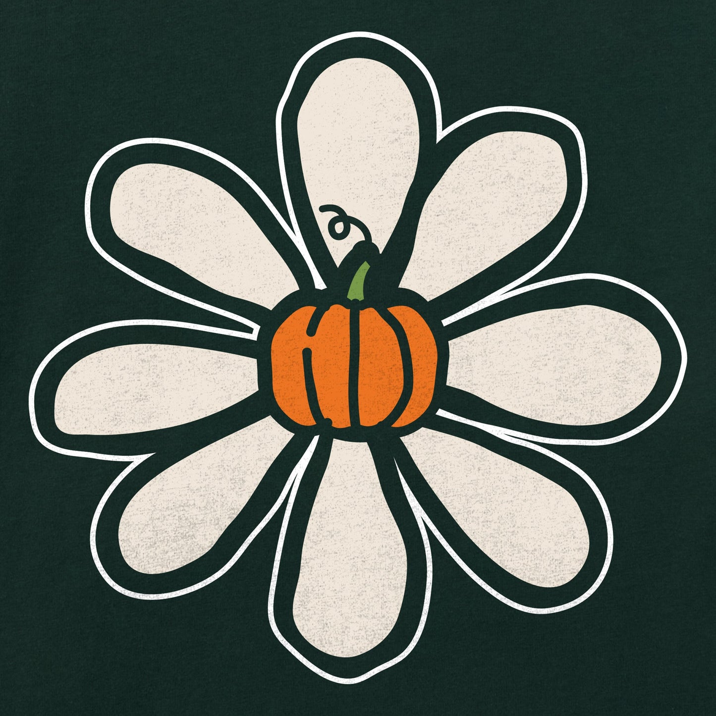 Women's Pumpkin Daisy Short Sleeve Crusher Tee