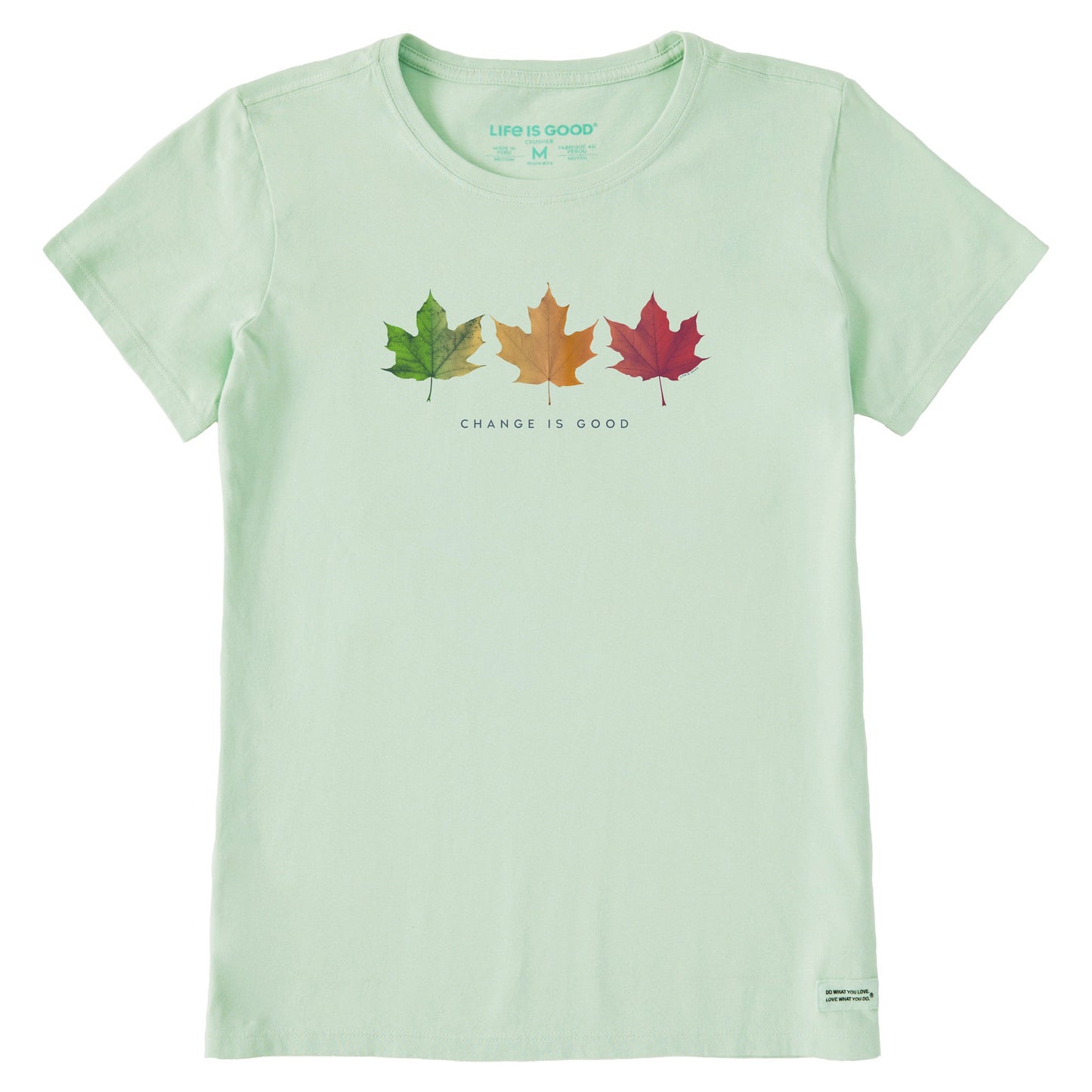 Women's Change is Good 3 Leaves Short Sleeve Crusher Tee