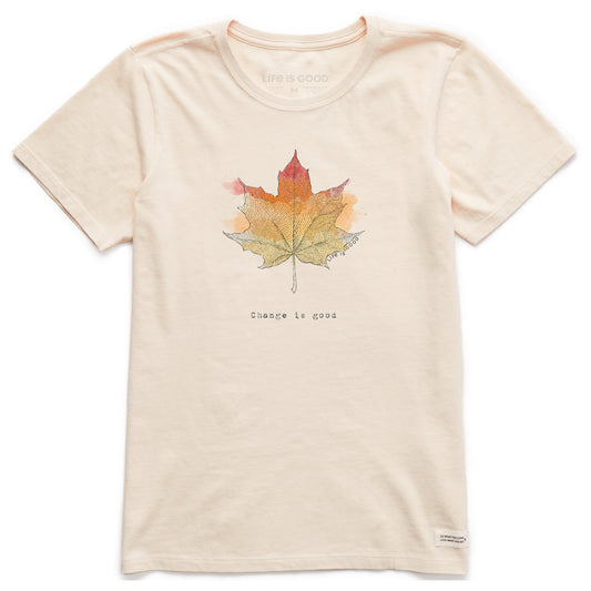 Women's Change Leaf Engraved Short Sleeve Crusher Tee