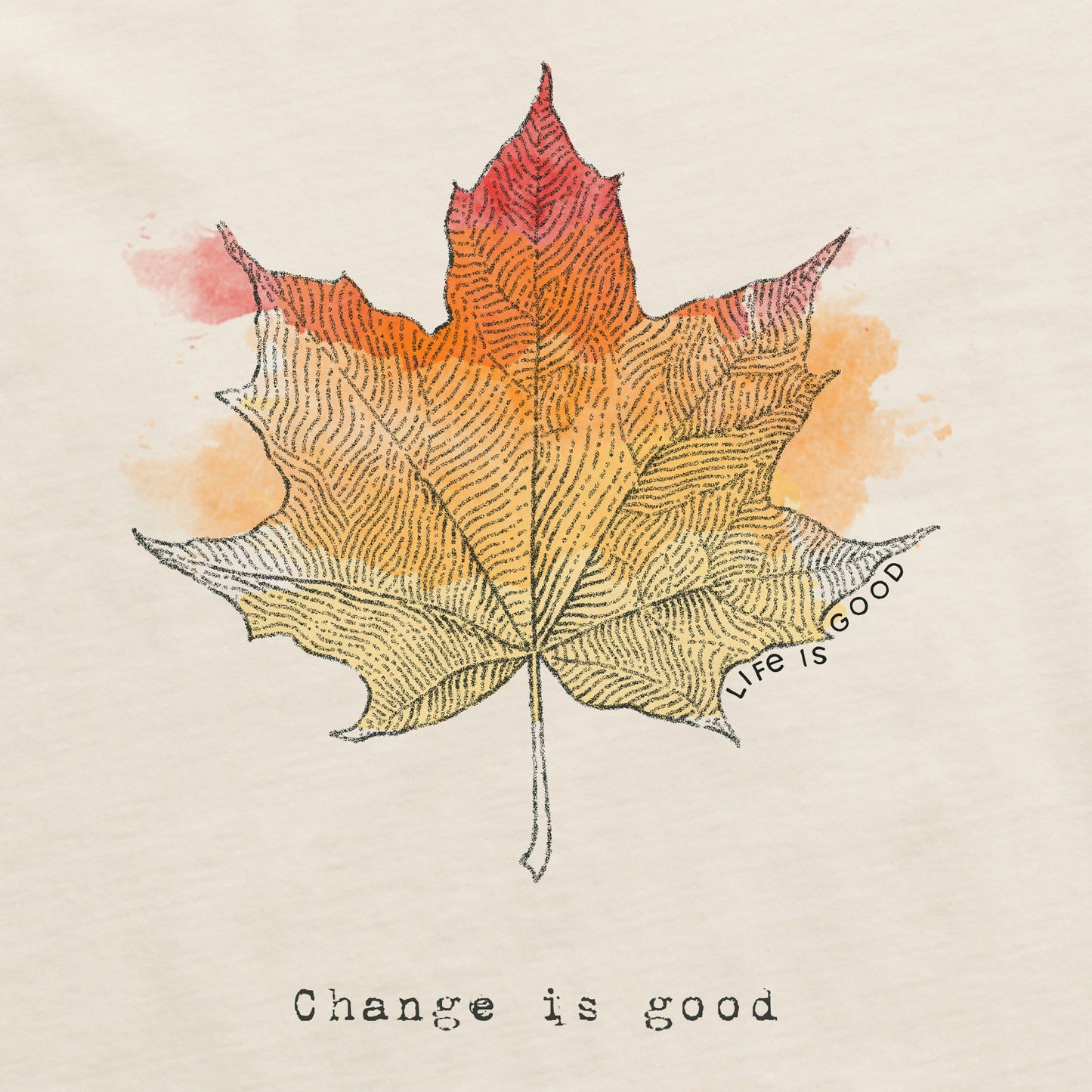 Women's Change Leaf Engraved Short Sleeve Crusher Tee