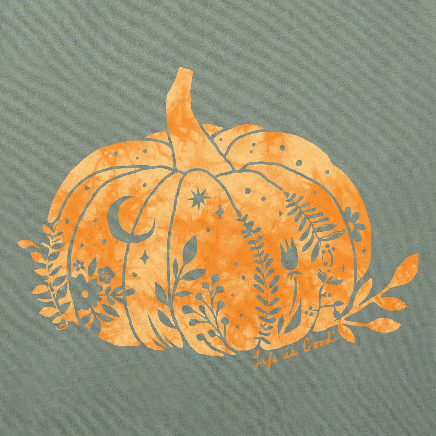 Women's Pumpkin Floral Short Sleeve Crusher Tee