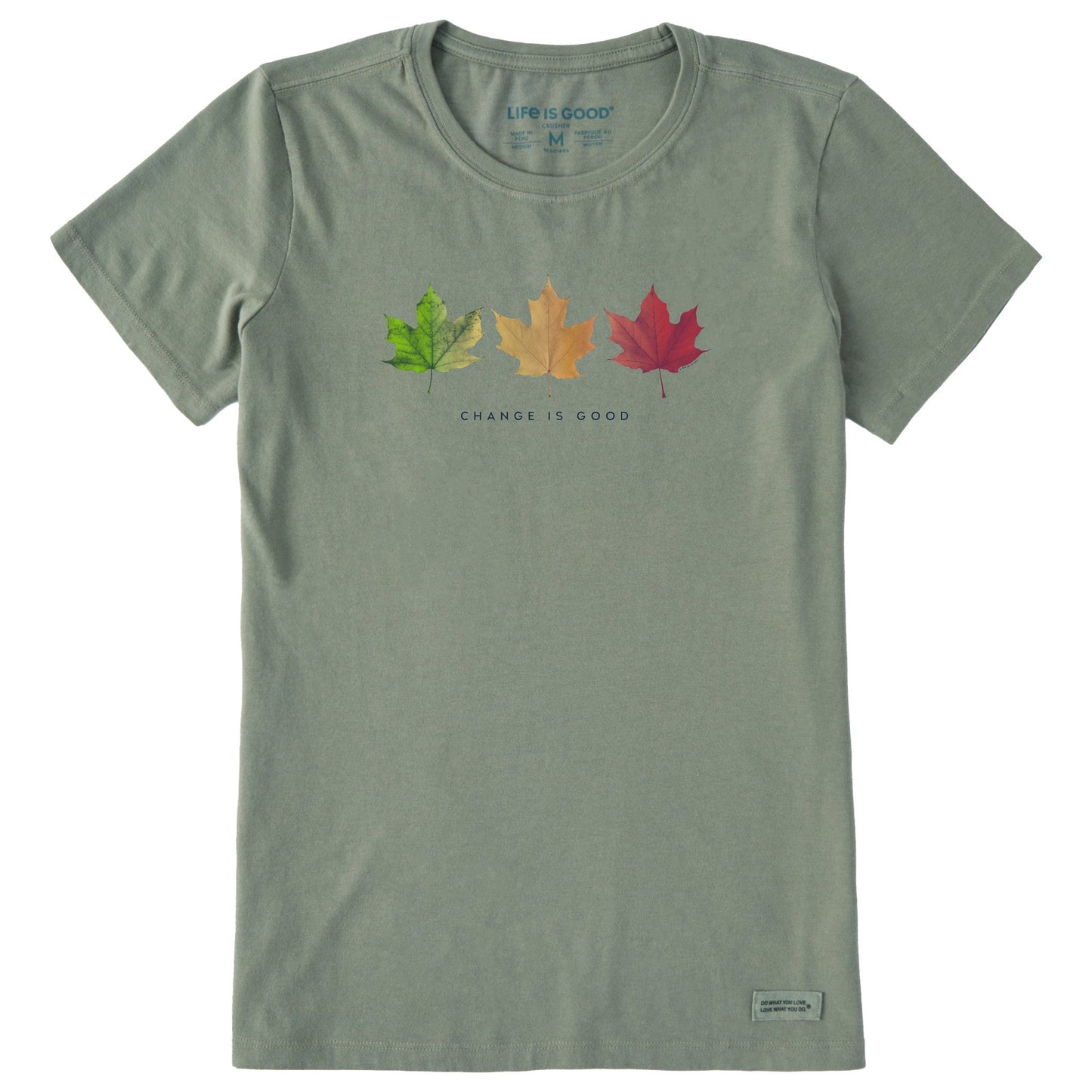 Women's Change is Good 3 Leaves Short Sleeve Crusher Tee