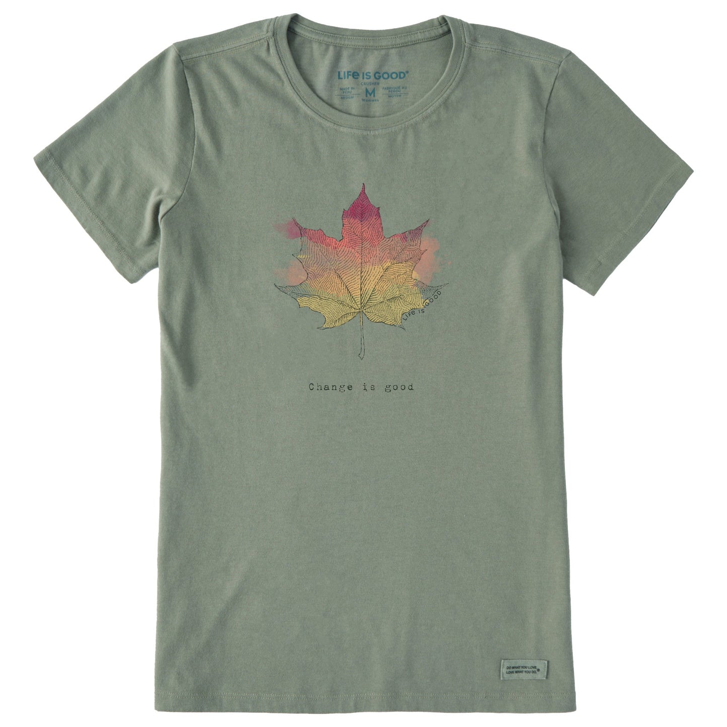 Women's Change Leaf Engraved Short Sleeve Crusher Tee