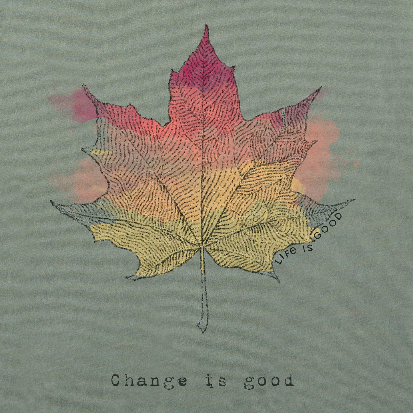 Women's Change Leaf Engraved Short Sleeve Crusher Tee