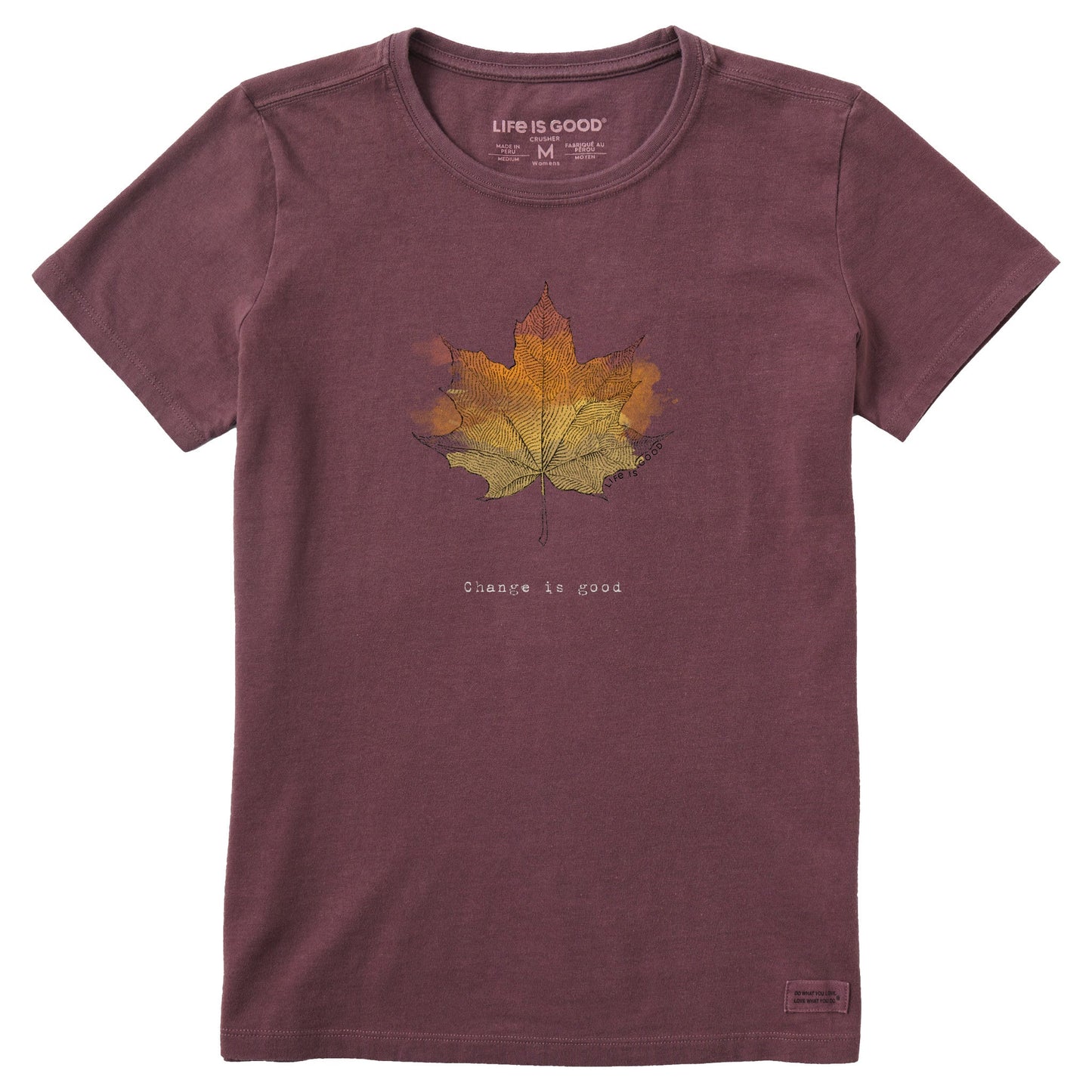 Women's Change Leaf Engraved Short Sleeve Crusher Tee