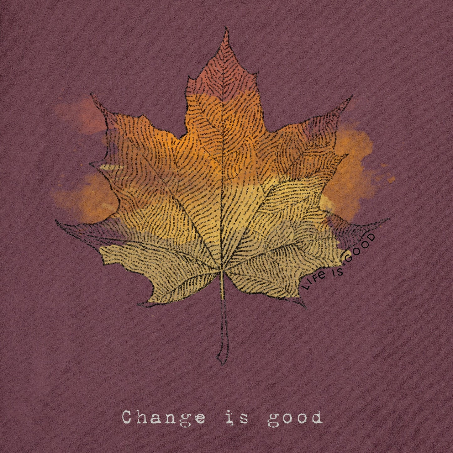 Women's Change Leaf Engraved Short Sleeve Crusher Tee