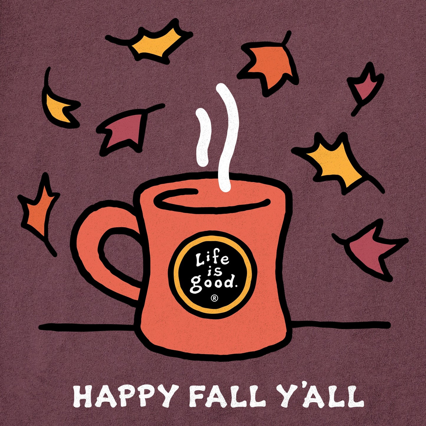 Women's Happy Fall Y'all Mug Short Sleeve Crusher Tee