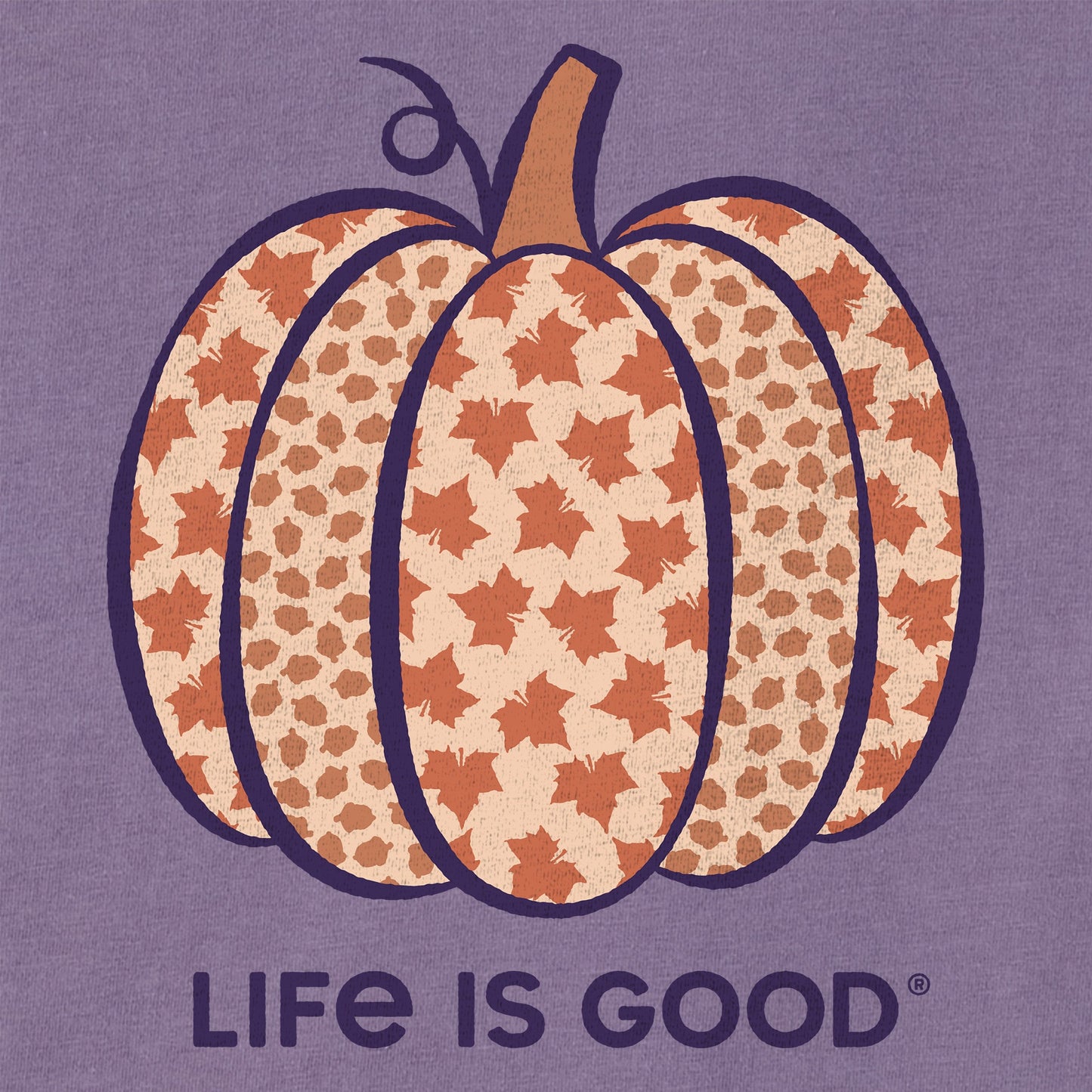 Women's Fall Pattern Pumpkin Short Sleeve Crusher Tee