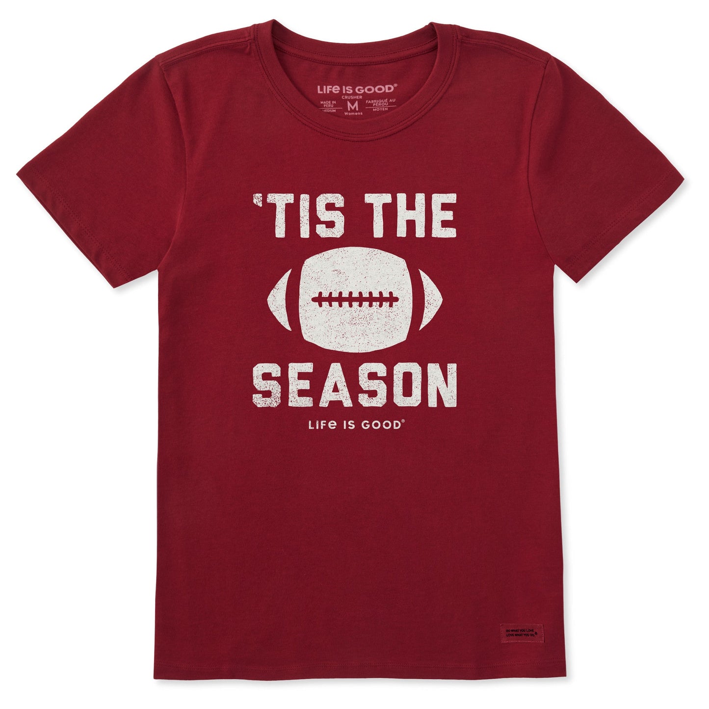 Women's Tis The Football Season Short Sleeve Crusher Tee