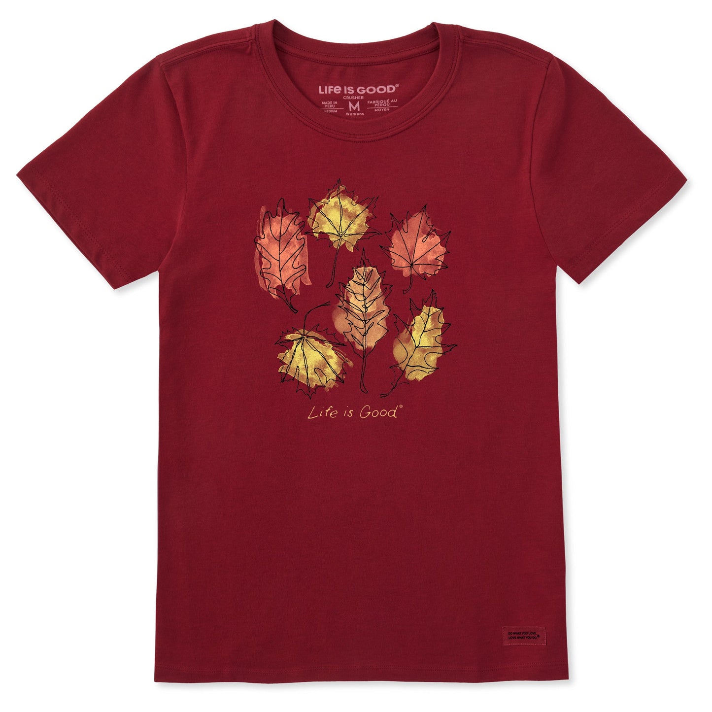 Women's Fall Leaves change Short Sleeve Crusher Tee