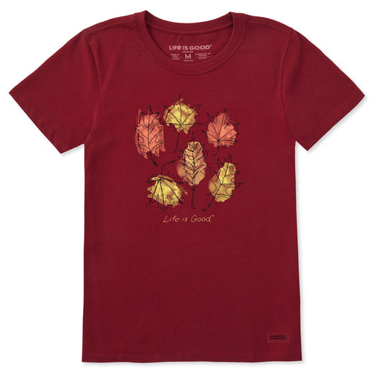 Women's Fall Leaves change Short Sleeve Crusher Tee