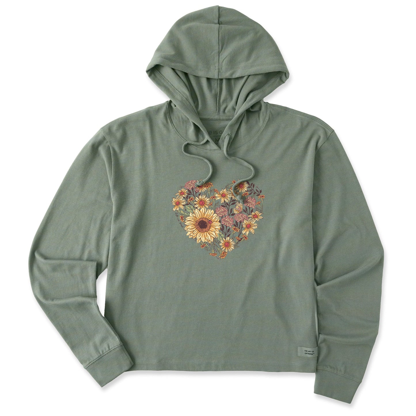 Women's Fall Flowers Heart Crusher Boxy Hoodie