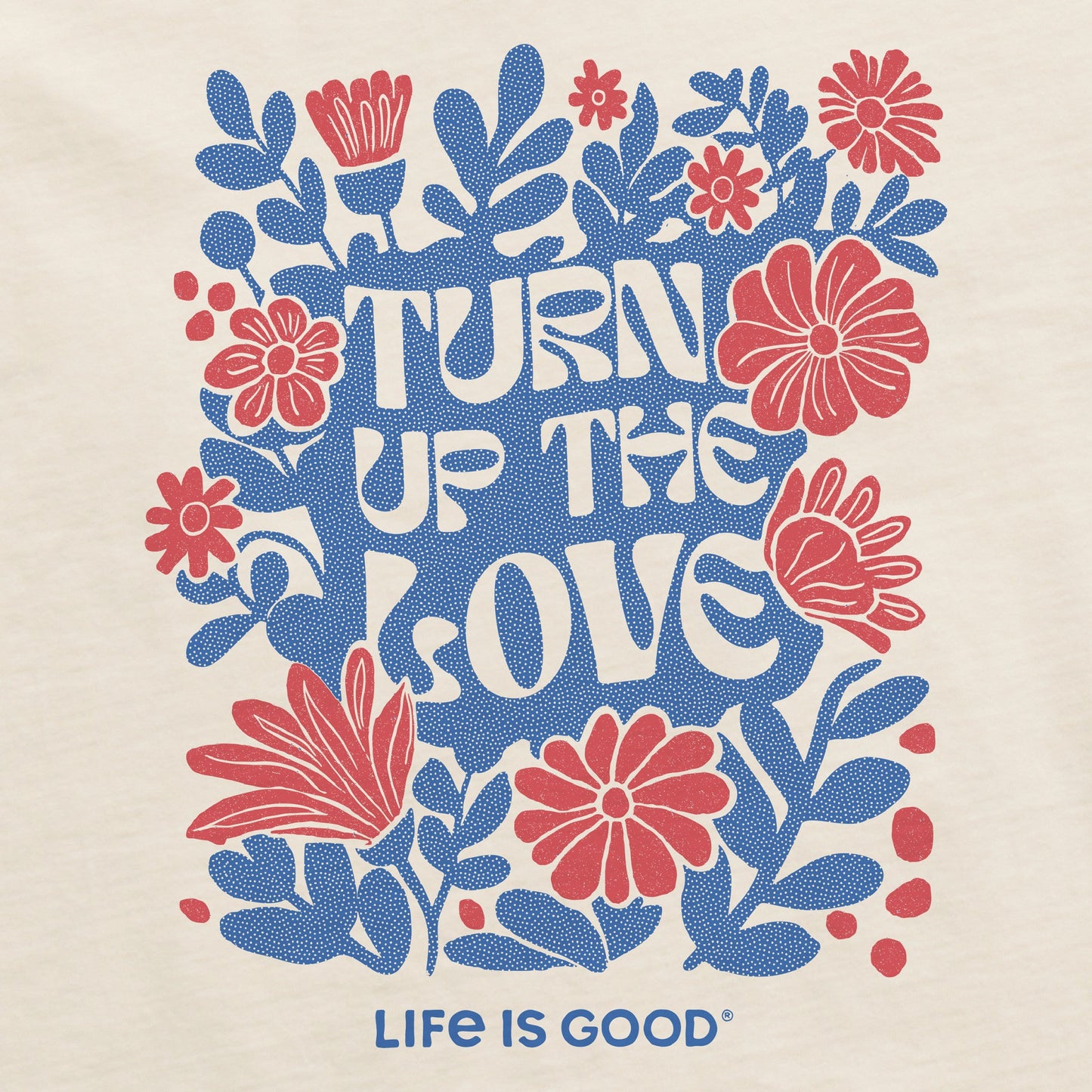 Women's Turn up the Love Flowers Crusher-LITE Shrunken Tee