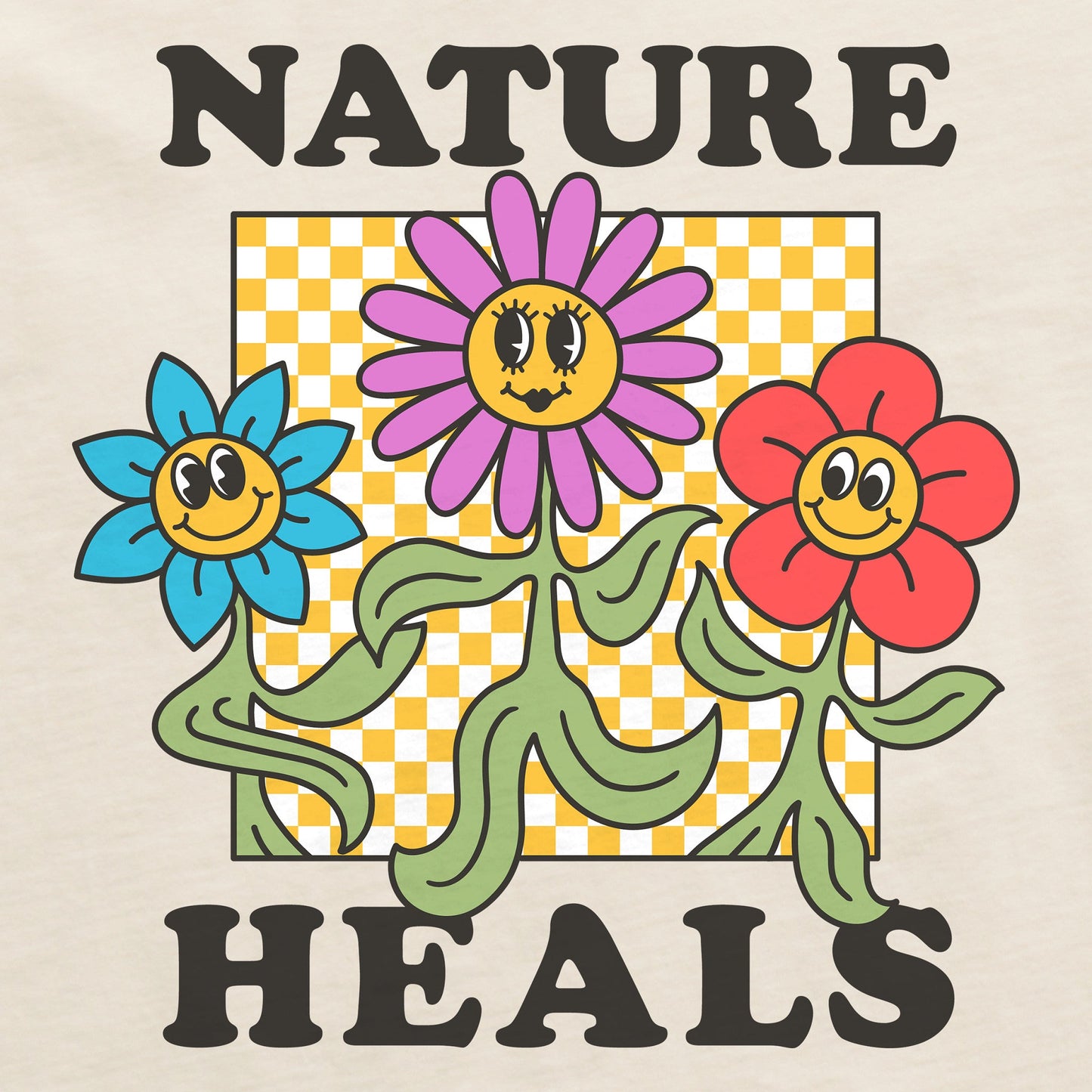 Women's Nature Heals Fun Flowers Crusher-LITE Shrunken Tee
