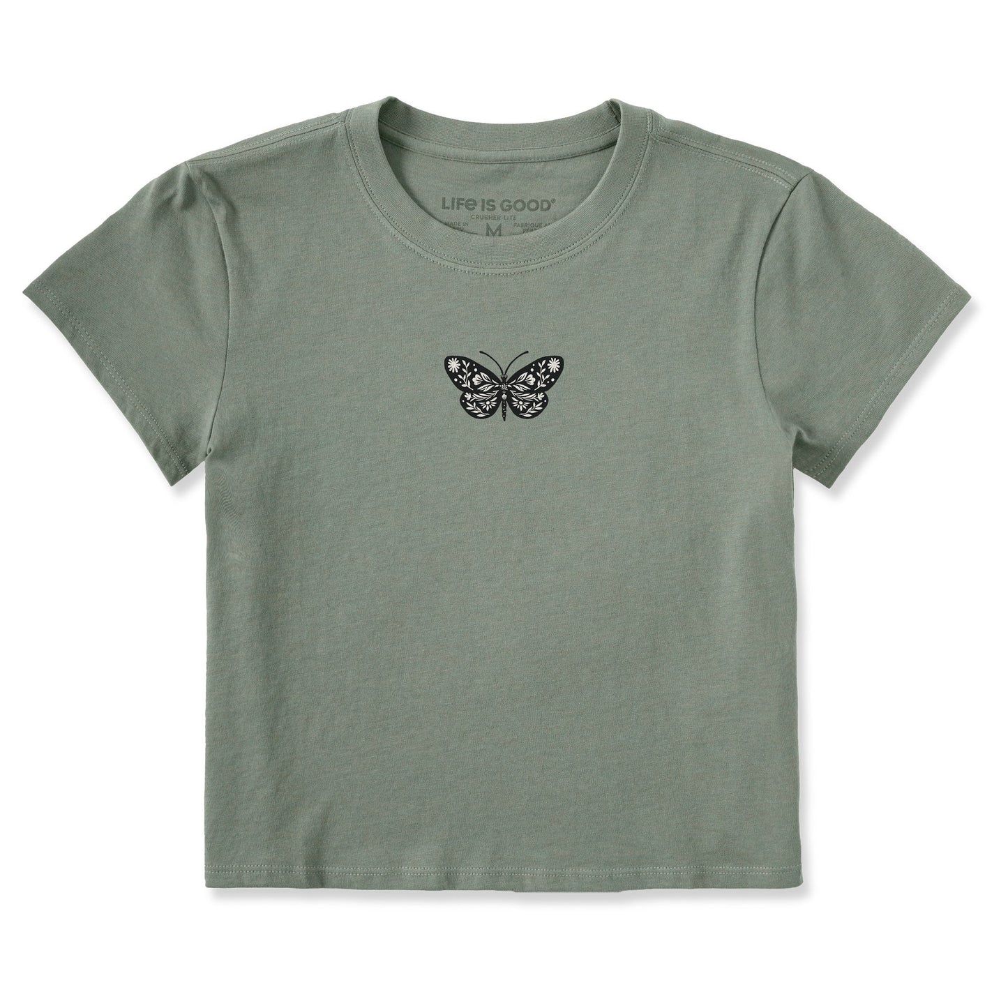 Women's Butterfly Floral Mini Crusher-LITE Shrunken Tee