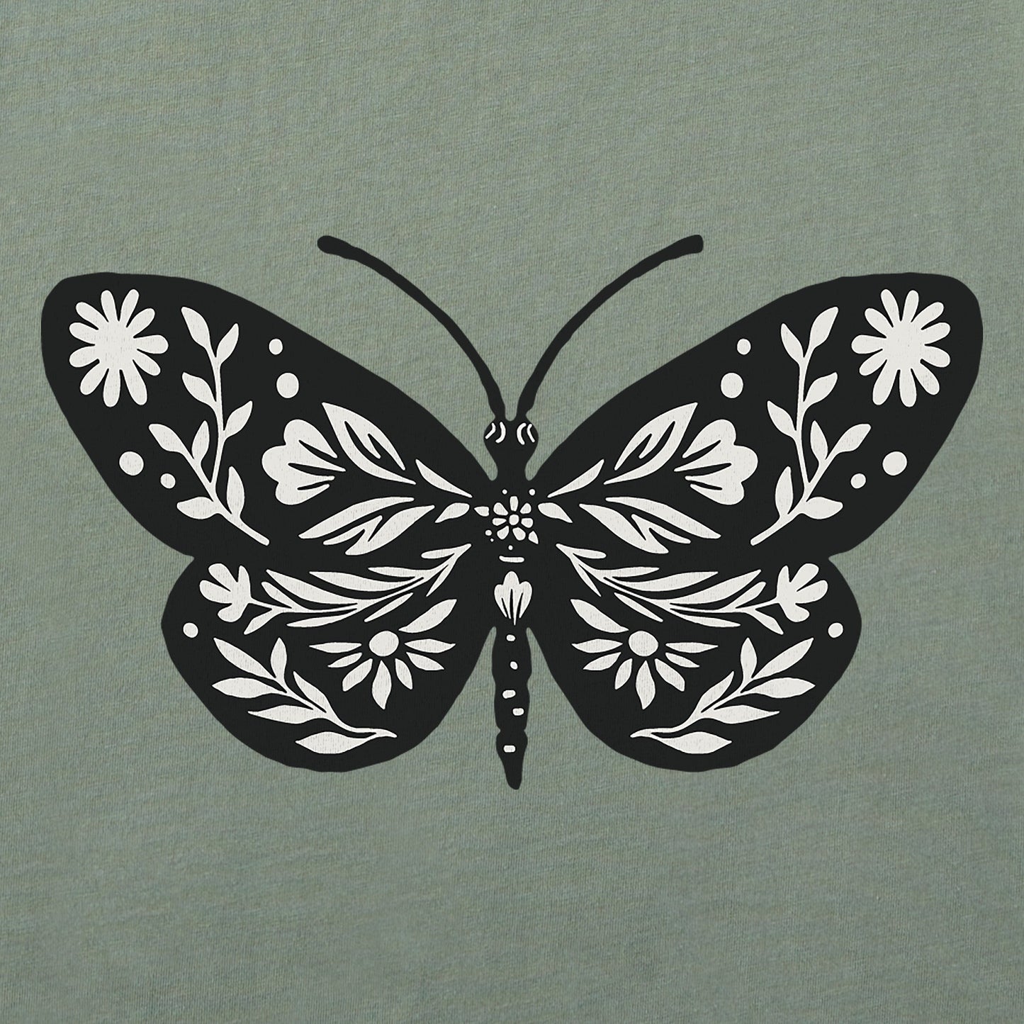 Women's Butterfly Floral Mini Crusher-LITE Shrunken Tee